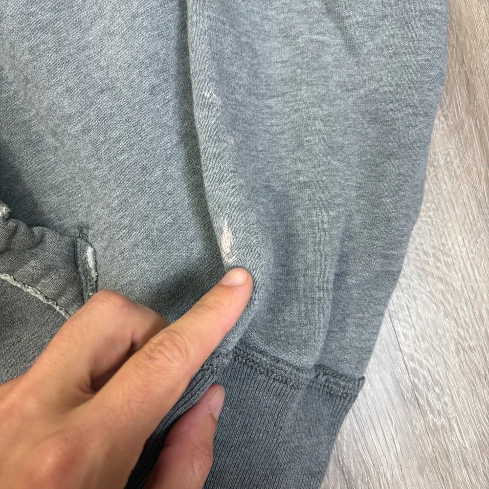 VTG Hollister Hoodie Mens XL Distressed Gray Full Zip Y2K Vintage Sweatshirt